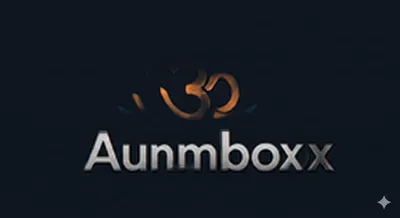 Le logo Aumbox corrompu, presque noir, avec une forme fantomatique visible.